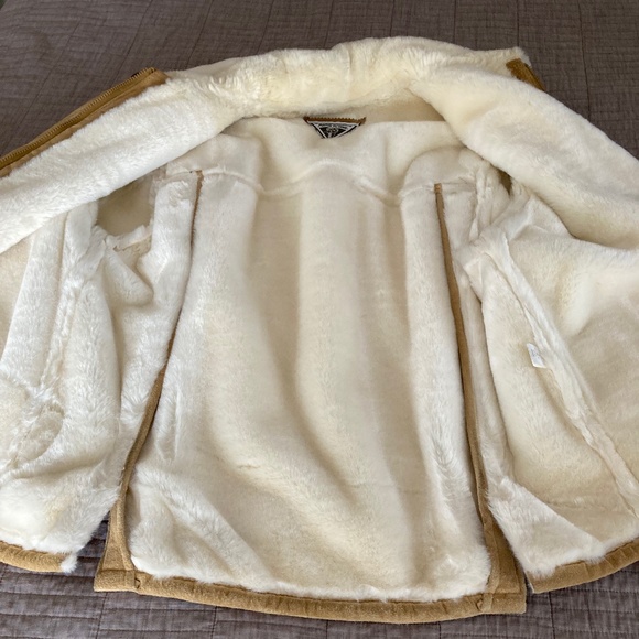 J Percy for Marvin Richards Vintage SUEDE FAUX FUR Jacket SZ L - Picture 8 of 12